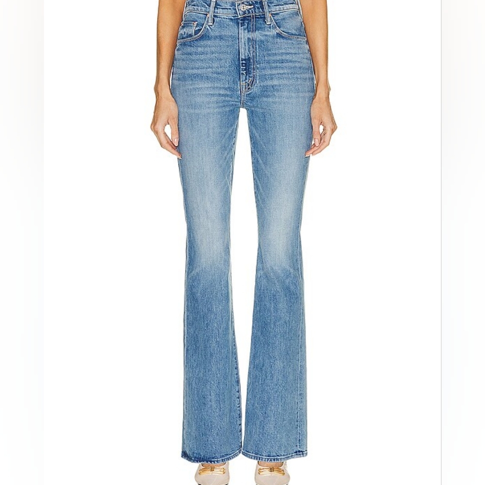 MOTHER Denim High Waist Weekender Slice Heel Flare Jean Belle De Jour Size 32
